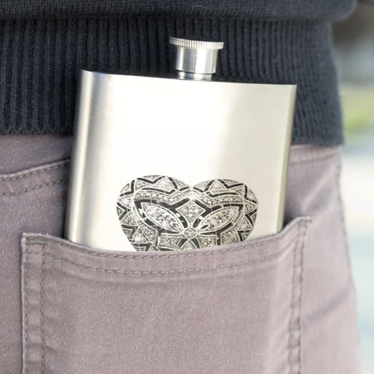 Elegant Designer Heart Flask Heupfles (Voorbeeld)