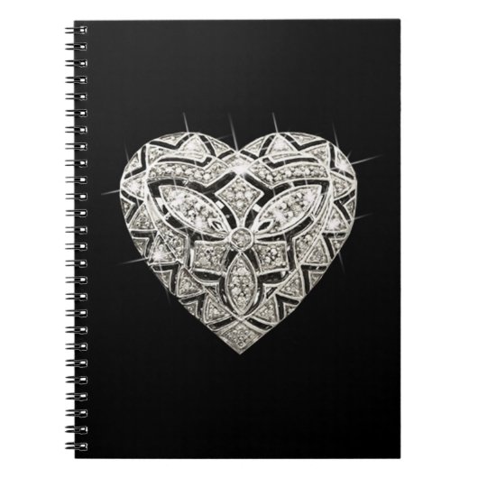 Elegant Designer Heart Spiral Notitieboek (Voorkant)