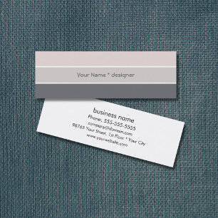 Elegant Designer Skinny Business Card Template Mini Visitekaartje