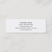 Elegant Designer Skinny visitekaartje sjabloon (Achterkant)