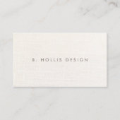 Elegant designer wit linnen (afbeelding) visitekaartje (Voorkant)