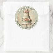 Elegant Dessert Baker Cake Cateraar Cupcake Bakker Ronde Sticker (Tas)