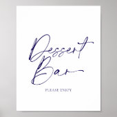 Elegant "Dessert Bar" Papier Poster (Voorkant)