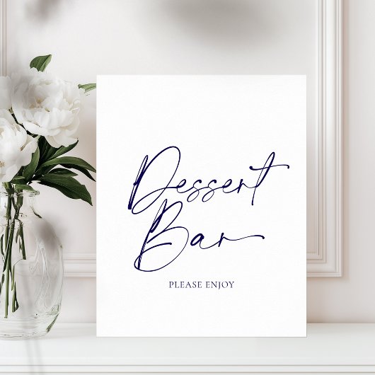 Elegant "Dessert Bar" Papier Poster