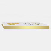 Elegant Destination Gold Wereldkaart Wedding Gastenboek (Rug)