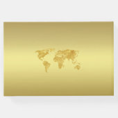 Elegant Destination Gold Wereldkaart Wedding Gastenboek (Achterkant)