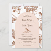 Elegant Detail Wild Forest Bruiloft Kaart (Voorkant)