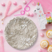 Elegant deze kant en diamanten papieren bordje (Feest)