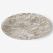 Elegant deze kant en diamanten papieren bordje (Gekanteld)