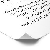 Elegant Deze lantaarn is een trouwe herdenkingsbor Poster (Hoek)