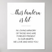 Elegant Deze lantaarn is een trouwe herdenkingsbor Poster (Voorkant)