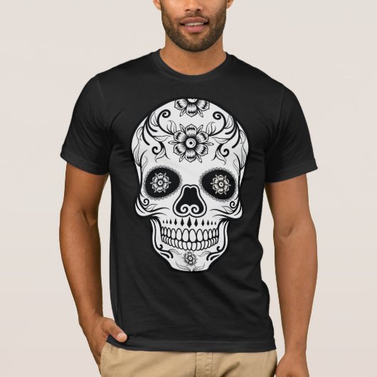 Elegant Dia de los Muertos Skull | Shirt (Voorkant)