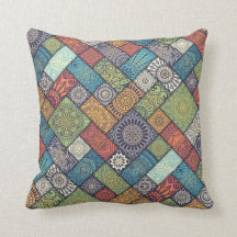 Elegant Diagonal Floral Tiles | Sierkussen