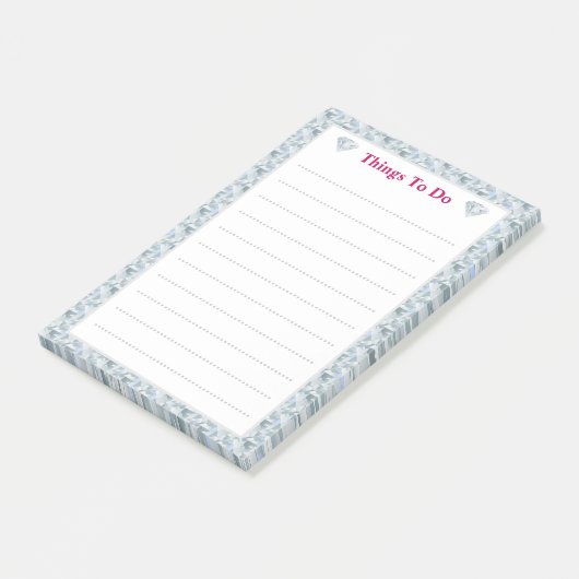 Elegant diamant abstract patroon Geld Post-it® Notes (Schuin)