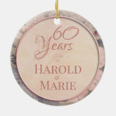 Elegant Diamant Bruiloft Keramisch Ornament (Achterkant)