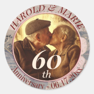 Elegant Diamant Bruiloft Ontwerp Ronde Sticker