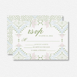 Elegant Diamant Bruiloft RSVP Kaartje
