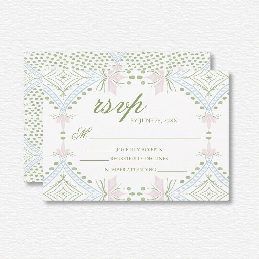Elegant Diamant Bruiloft RSVP Kaartje