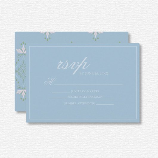 Elegant Diamant Bruiloft RSVP Kaartje