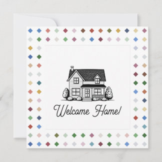 Elegant diamant geometrisch patroon artistiek feestdagenkaart