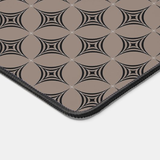 Elegant Diamant Geometrisch Patroon op Lucky Beige Bureaumat (Hoek)