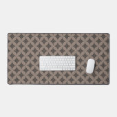 Elegant Diamant Geometrisch Patroon op Lucky Beige Bureaumat (Keyboard & Muis)