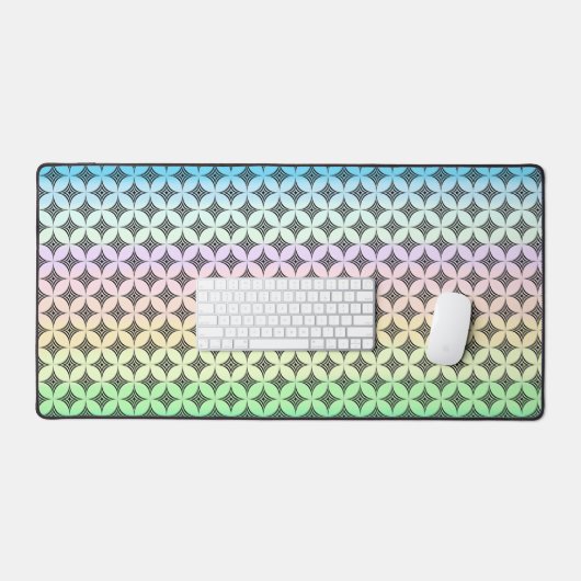 Elegant diamant geometrisch patroon op pastelkleur bureaumat (Keyboard & Muis)