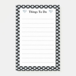 Elegant diamant patroon Lijnen Dingen om te doen Post-it® Notes