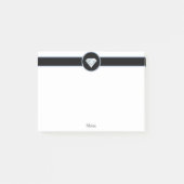 Elegant diamant, zwart-wit post-it® notes (Voorkant)