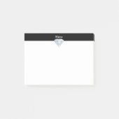 Elegant diamant, zwart-wit post-it® notes (Voorkant)