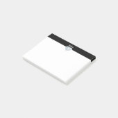 Elegant diamant, zwart-wit post-it® notes (Schuin)