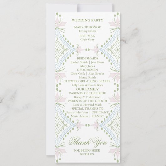 Elegant diamanten huwelijksprogramma (Achterkant)