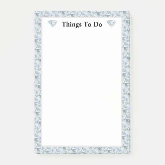 Elegant diamantpatroon abstract post-it® notes (Voorkant)