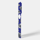 Elegant diamantpatroon op blauwe achtergrond Case-Mate iPhone case (Achterkant / Rechts)