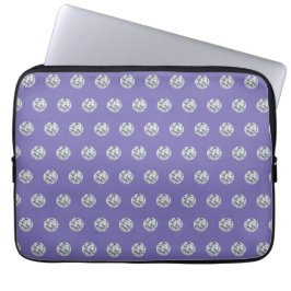 Elegant diamantpatroon op lavendelblauwe laptop sleeve