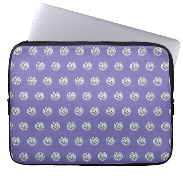 Elegant diamantpatroon op lavender Blue-laptop Laptop Sleeve (Voorkant)