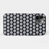 Elegant diamantpatroon op zwart Case-Mate iPhone case (Achterkant (horizontaal))