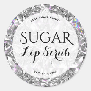 Elegant diamantpatroon Suiker Lip Scrub Label