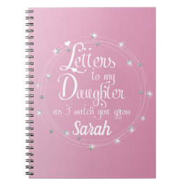 Elegant diamantroze heldere letters, chic design notitieboek