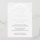 Elegant Diamond 60ste bruiloft Jubileum Party Folie Uitnodiging (Voorkant)