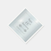 Elegant Diamond 60ste bruiloft Jubileum Party Servet (Hoek)