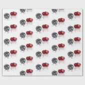 Elegant Diamond and Red Kerstversients Cadeaupapier (Vlak)