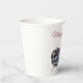 Elegant Diamond and Red Kerstversients Papieren Bekers (Rechts)