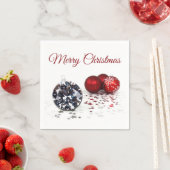 Elegant Diamond and Red Kerstversients Servet (Insitu)