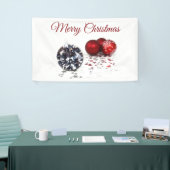 Elegant Diamond and Red Kerstversients Spandoek (Beurs)
