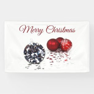 Elegant Diamond and Red Kerstversients Spandoek