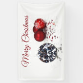 Elegant Diamond and Red Kerstversients Spandoek (Verticaal)