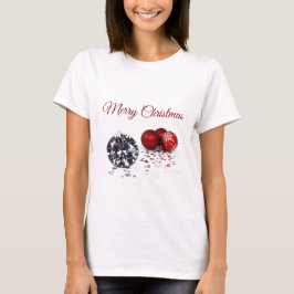 Elegant Diamond and Red Kerstversients T-shirt