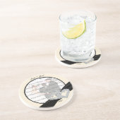 Elegant Diamond Black Ribbon Onderzetter (Zijkant)