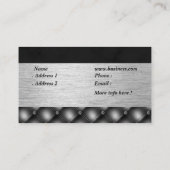 Elegant Diamond Black Silver visitekaartje (Achterkant)